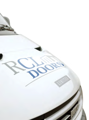 View of the RCL Doors van bonnet with logo